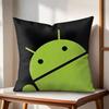 Cool AAndroid Cushion Cover Natural Linen Organic Fabric DoubleSided Printing Couch Pillow Covers Home Decor