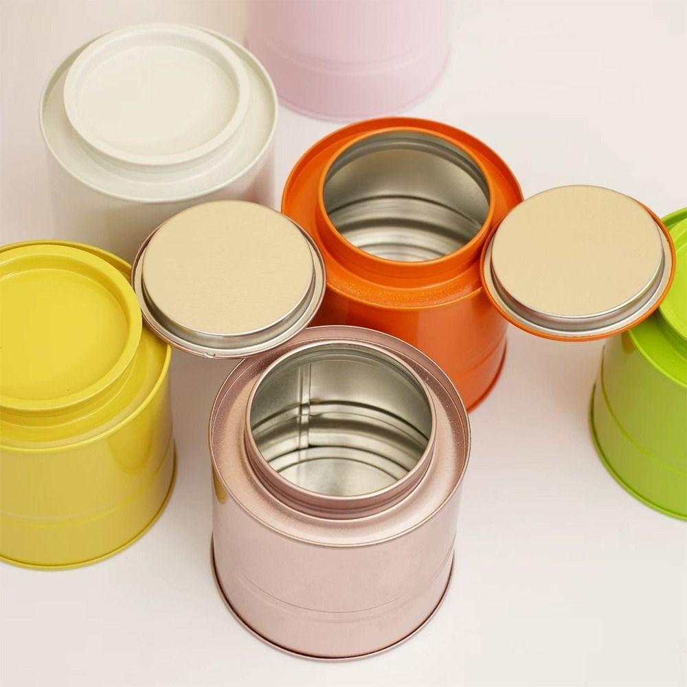 Банка с крышкой Банка для чая Винтажный стиль Герметичный контейнер Банка для чая Металлическая конструкция Материал жесть Банка для хранения Хранение дома