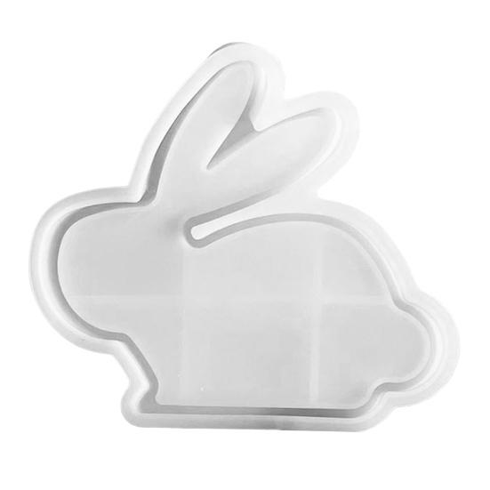 Силиконовая форма для пасхального кролика для самостоятельного изготовления свечей, литье из смолы, легко снимаемая форма для полимерной глины, гибкая форма для свечей в виде кролика