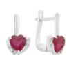 Серебряные серьги с натуральным рубином 2.285ct (2172727)