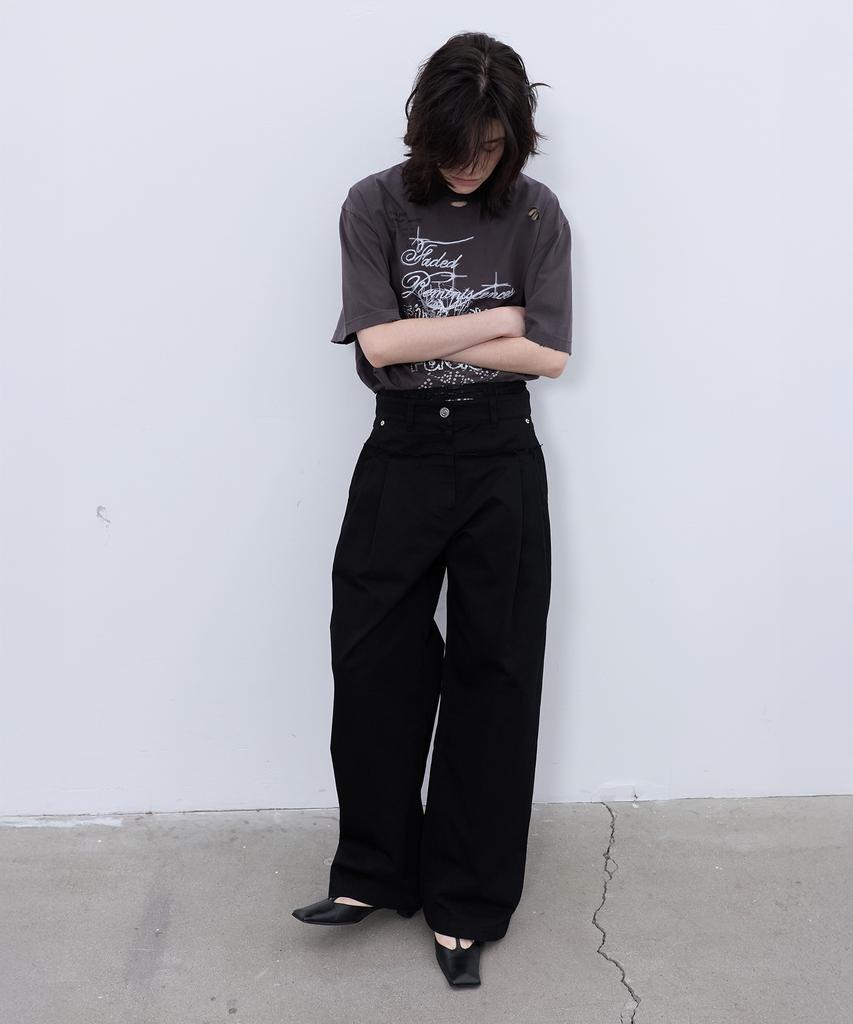 LCDC™ Frayed Line Detail Pants (Black)