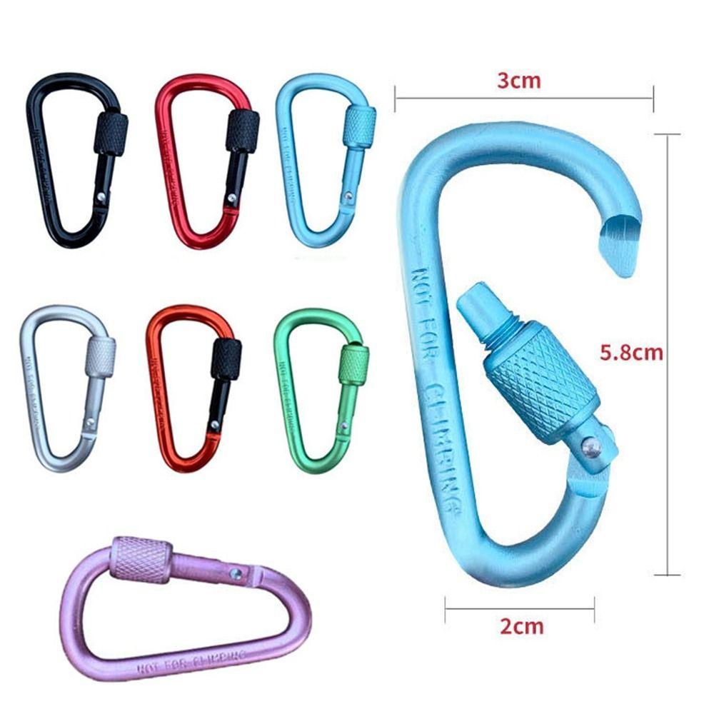 Multi Colors Outdoor Sports Buckle with Lock Climbing Button New Camping Hiking Hook Outdoor Tool