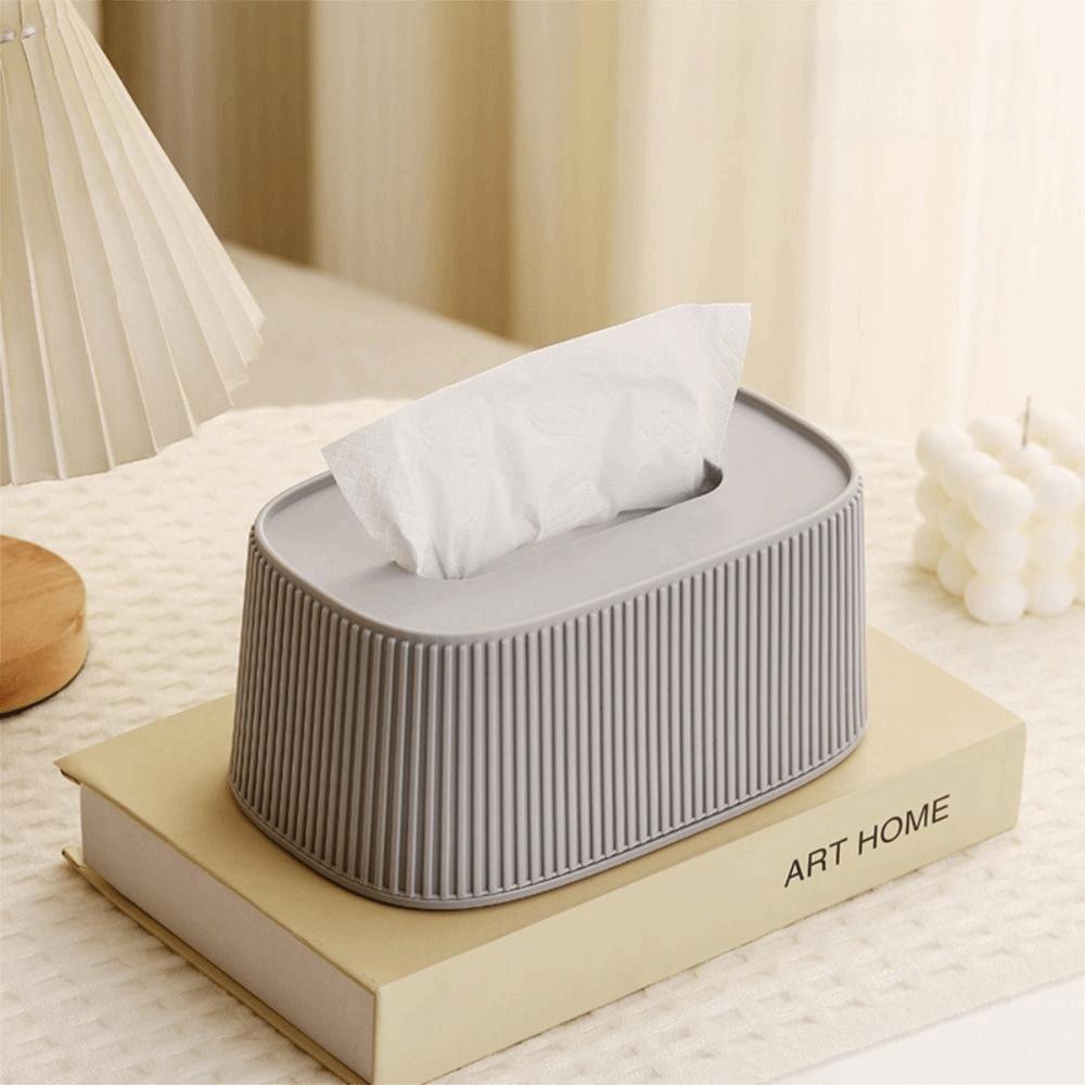 Wooden/Plastic Cover Tissue Box with Lid Large Opening Facial Tissue Holder Toilet