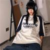 Хлопковые футболки больших размеров для женщин и мужчин, летние женские рубашки с коротким рукавом в корейском стиле Harajuku, готические рубашки с буквами, уличная одежда в стиле ретро, ​​женский топ