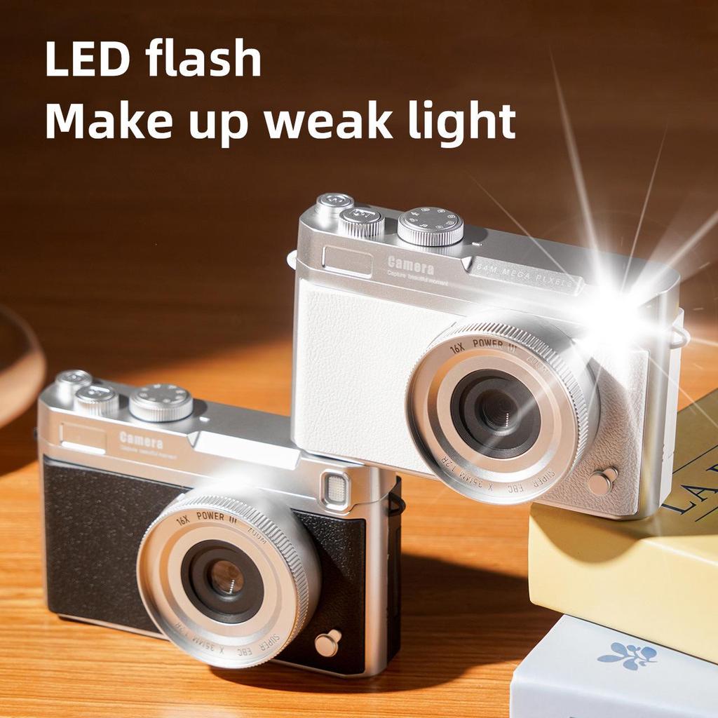 For Cross-Border 4K HD Flip Screen Retro Digital Camera with Phone Transfer Capability