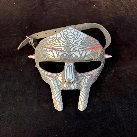 MF DOOM Mask Mad Villain Engraved Steel Face Armor Medieval Hand-Forged Mask Best Gift For Him, Her