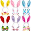 6/12Pcs Set Easter Theme Rabbit Ear Hair Hoop Rabbit Ears Headwear  Stage Performance Headdress