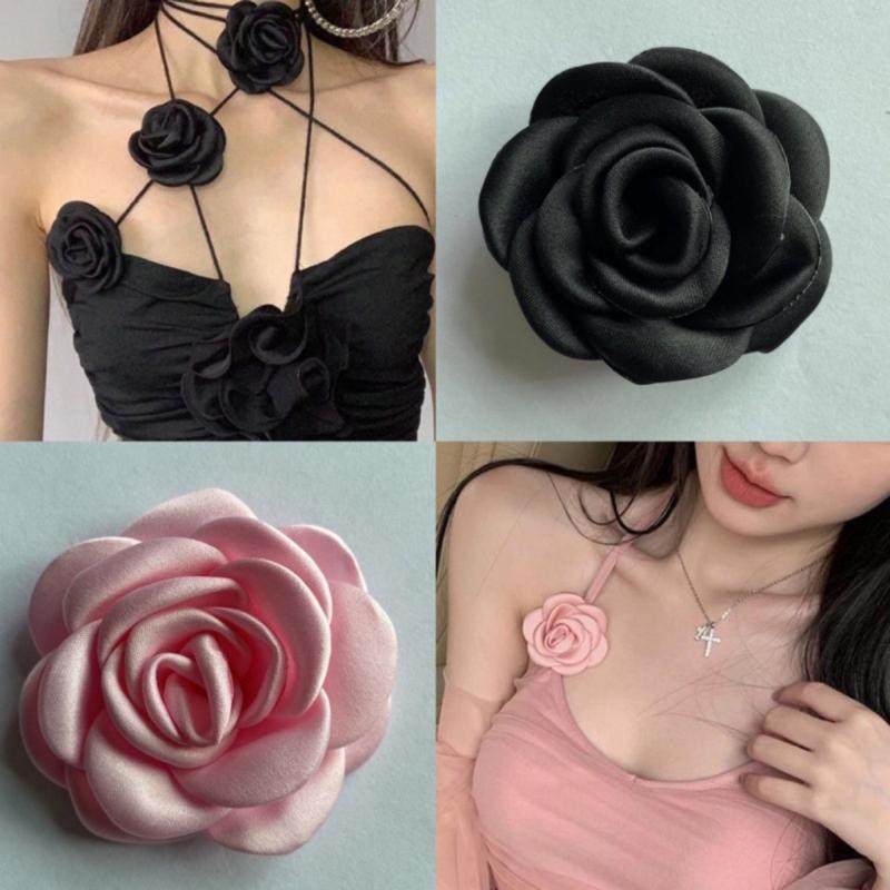 Camellia Corsage Pins Camellia Brooches Camellia Lapel Pins Jewelry Accessories for Sweater Skirts Dresses Decorations