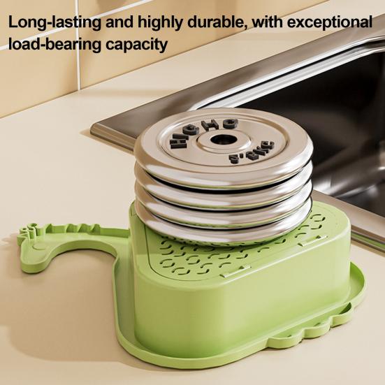 Sink Strainer Basket Triangular Design Easy To Install Automatic Dumping Sink Strainer Basket Faucet Sponge Storage Rack