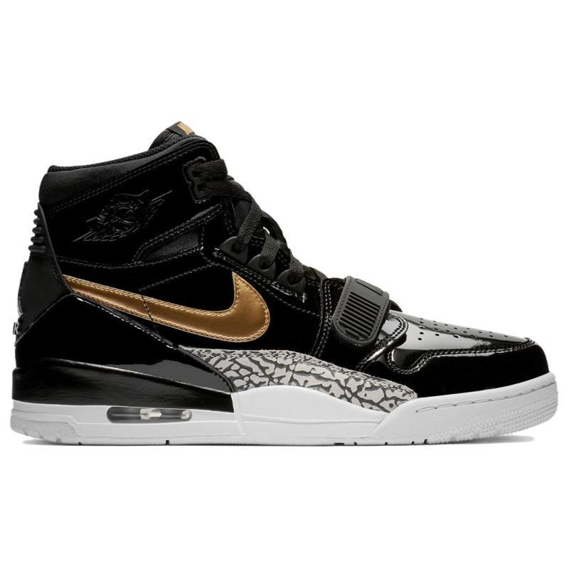 Jordan Legacy 312 Черный Золотой Лакированный Jordan AV3922-007