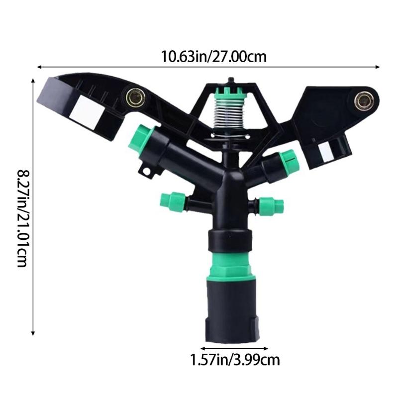 Профессиональная пластиковая вращающаяся на 360 градусов дождевальная головка 4 регулируемые насадки полив широкой площади для сельского хозяйства садов газонов