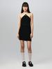Gijun Terry Halter Dress Black