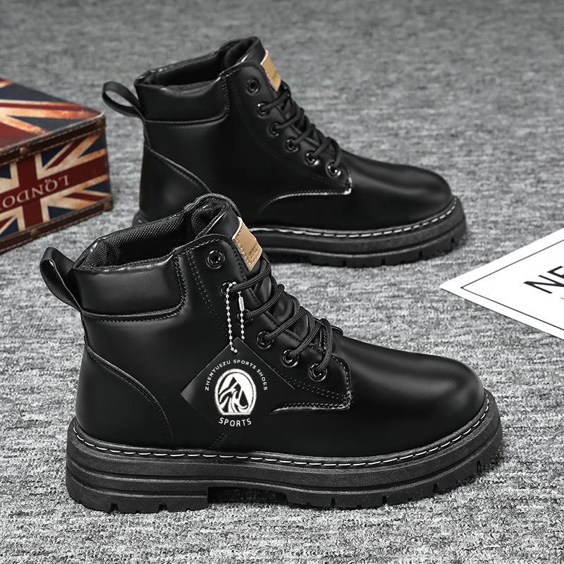 Европейские мужские ботинки Martin - размер 47, желтая кожа, ретро-британский стиль, новая осенняя коллекция, очень большие рабочие ботинки