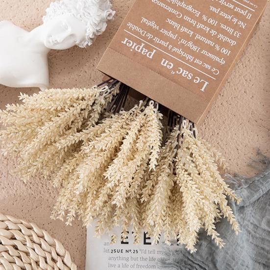 2 шт. Искусственные Стебли Пшеницы Искусственные Стебли Кукурузы Букет Искусственные Цветы Колосьев Пшеницы для Дома Кухни Офиса Цветочная Композиция Свадьбы