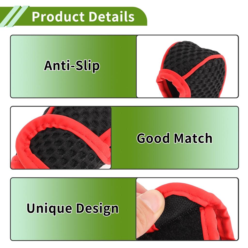 HOPESPANNER Universal Gear Shift Knob Cover Stick Shift Steering Wheel Protector Automotive Fabric 1PCS Anti-Slip Black