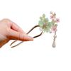 Tassel U Shaped Hair Stick Floral Hanfu Hair Stick Elegant Flowers Hair Stick  Ladies
