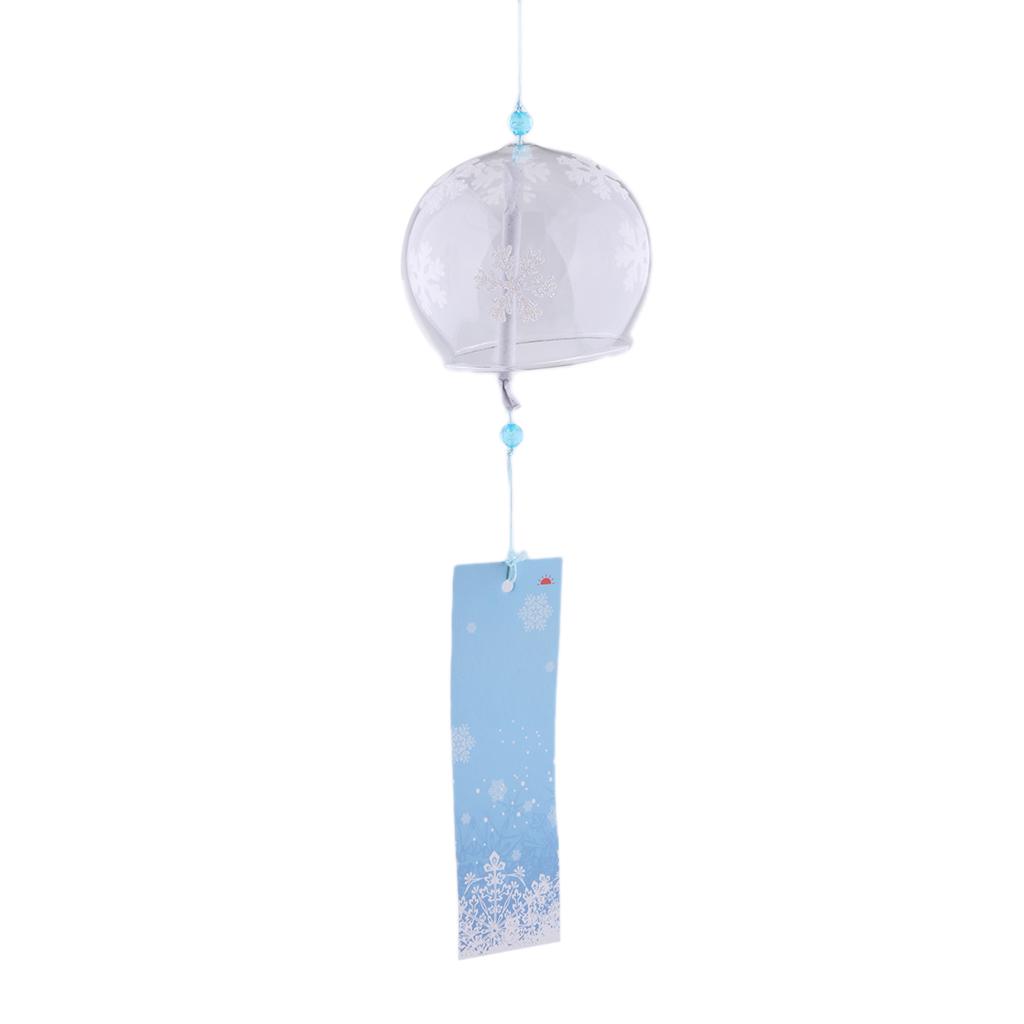 Japanese Culuture Glass Wind Bell Furin Wind Chimes Home Hanging Decor
