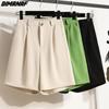 2022 Plus Size Summer Shorts Pants High Waist Women Basic Pants Big Casual Female Casual Trousers Green Pants 5XL