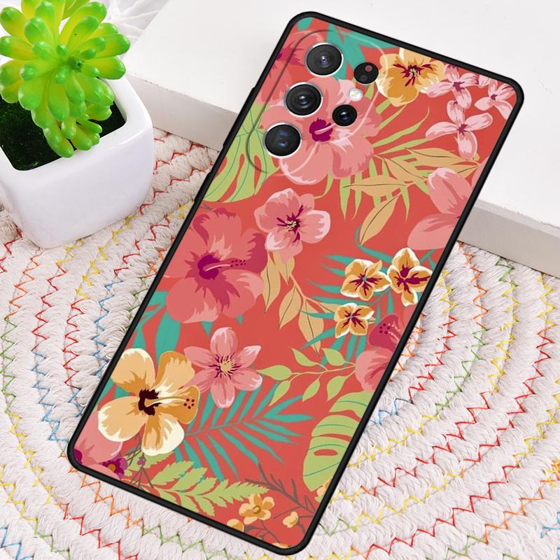 Тропические цветы TPU Чехол для телефона для Samsung Galaxy note 10 pro S26 S25 S24 S23 S22 Ultra Plus S21 FE S20 Ударопрочный чехол