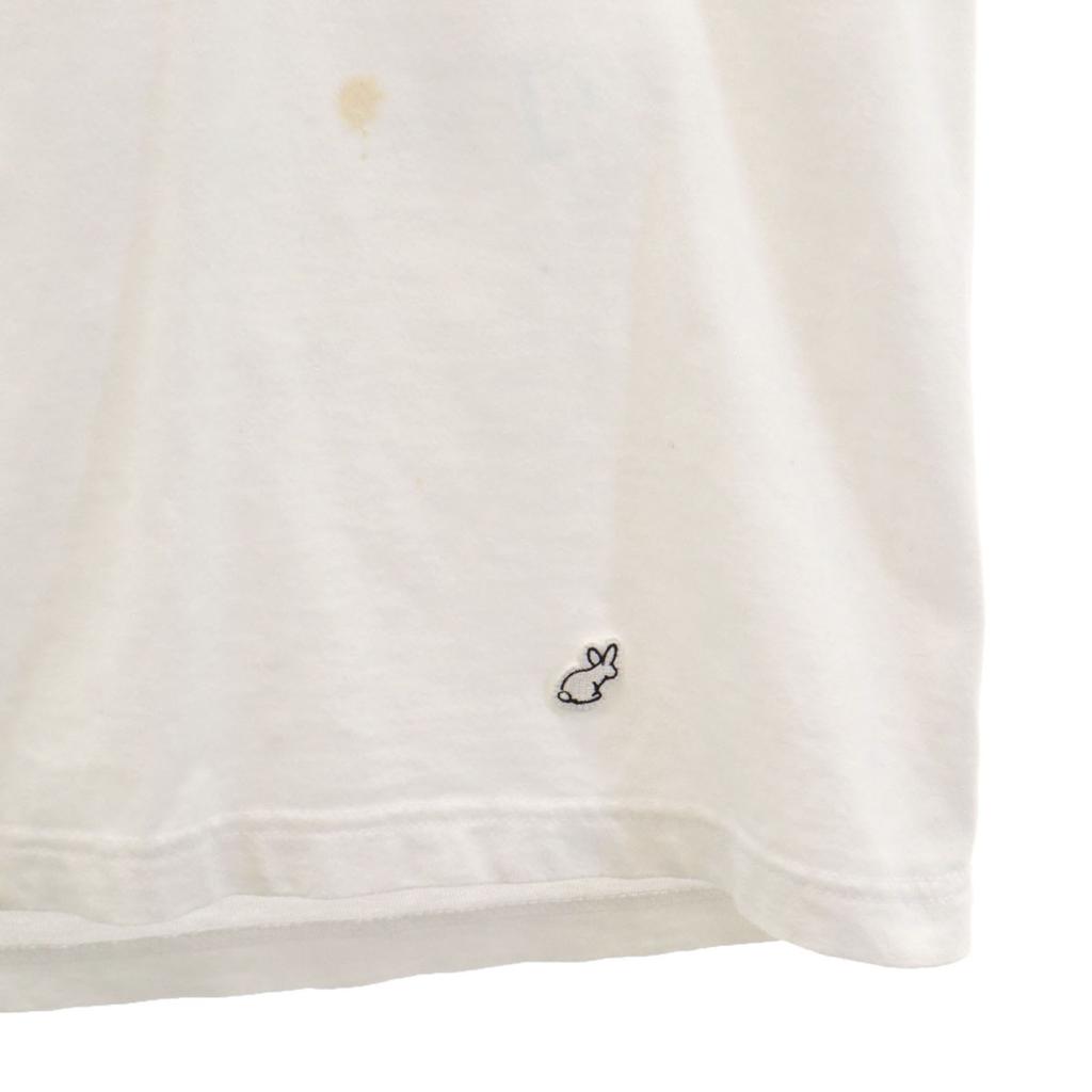 FR2 Print Short Sleeve T-shirt M White Mona Lisa Men's Used