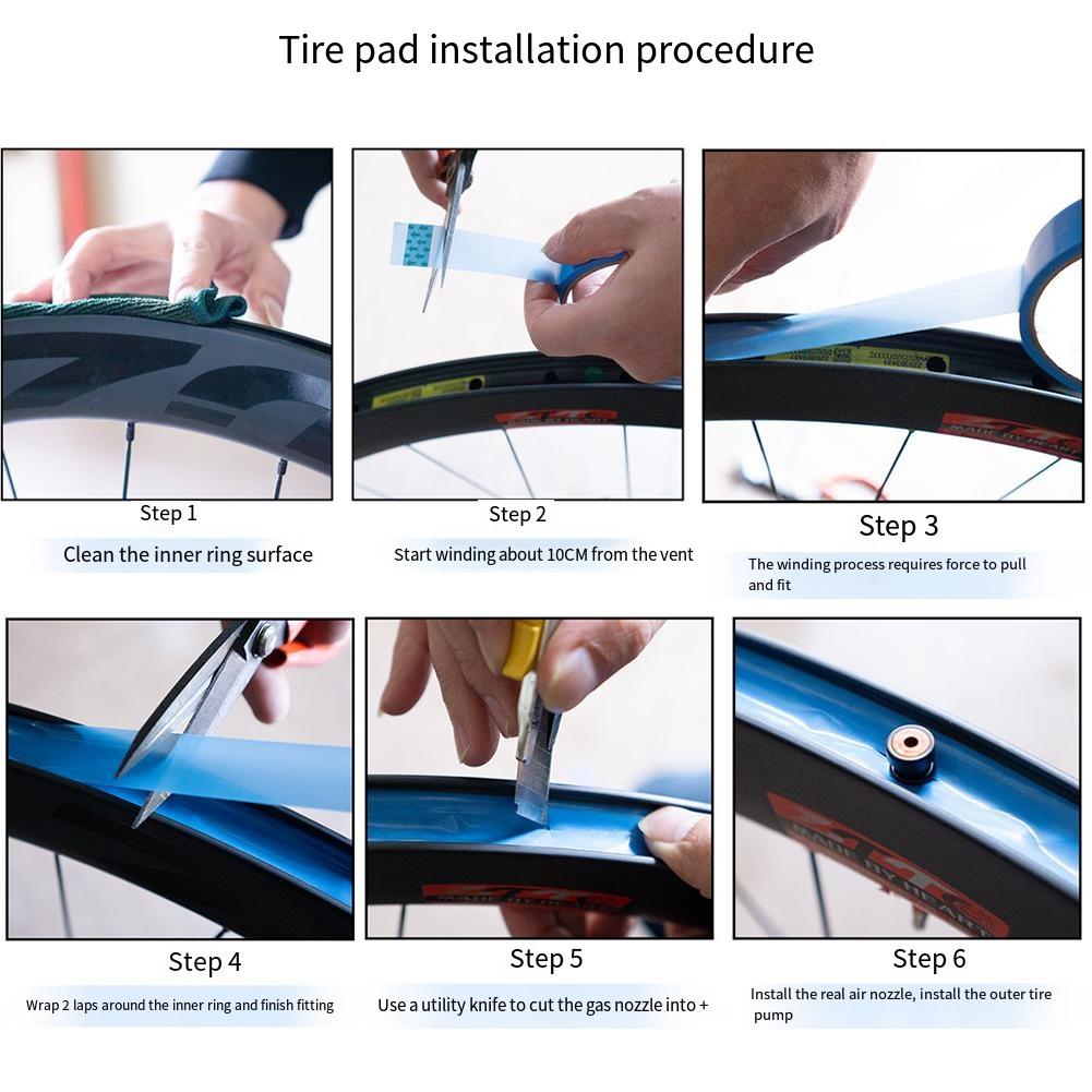 10m Bicycle Tubeless Rim Tape Wear-Resistant Bicycle Rim Strip Tapes Tubeless Tires Inner Tapes for MTB Road Bike Wheel