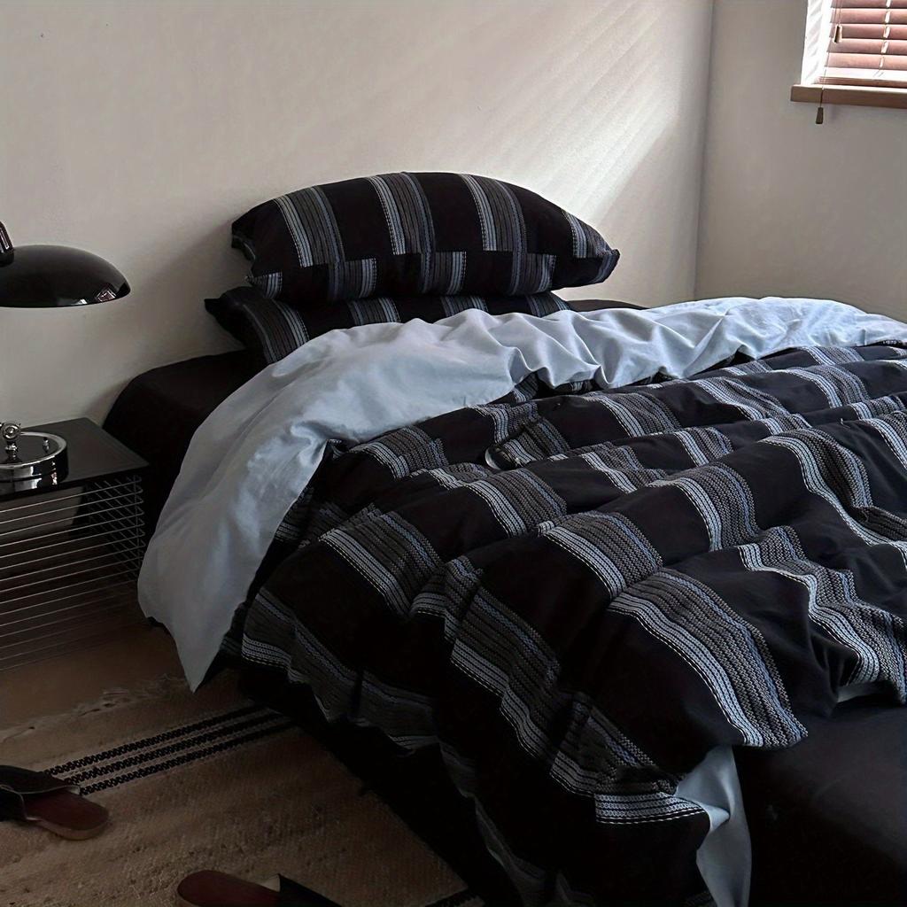 Комплект постельного белья в скандинавском стиле с черным горошком, простыня, пододеяльник, полуторный, двуспальный, королевский, скандинавское постельное белье, комплекты постельного белья для мальчика и девочки