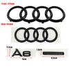For B A6 2020 2021 2022 2023 Quattro Sline Emblem 4Ring Logo Car Styling Hood Front Grill Emblem Rear Trunk Badge Accessories