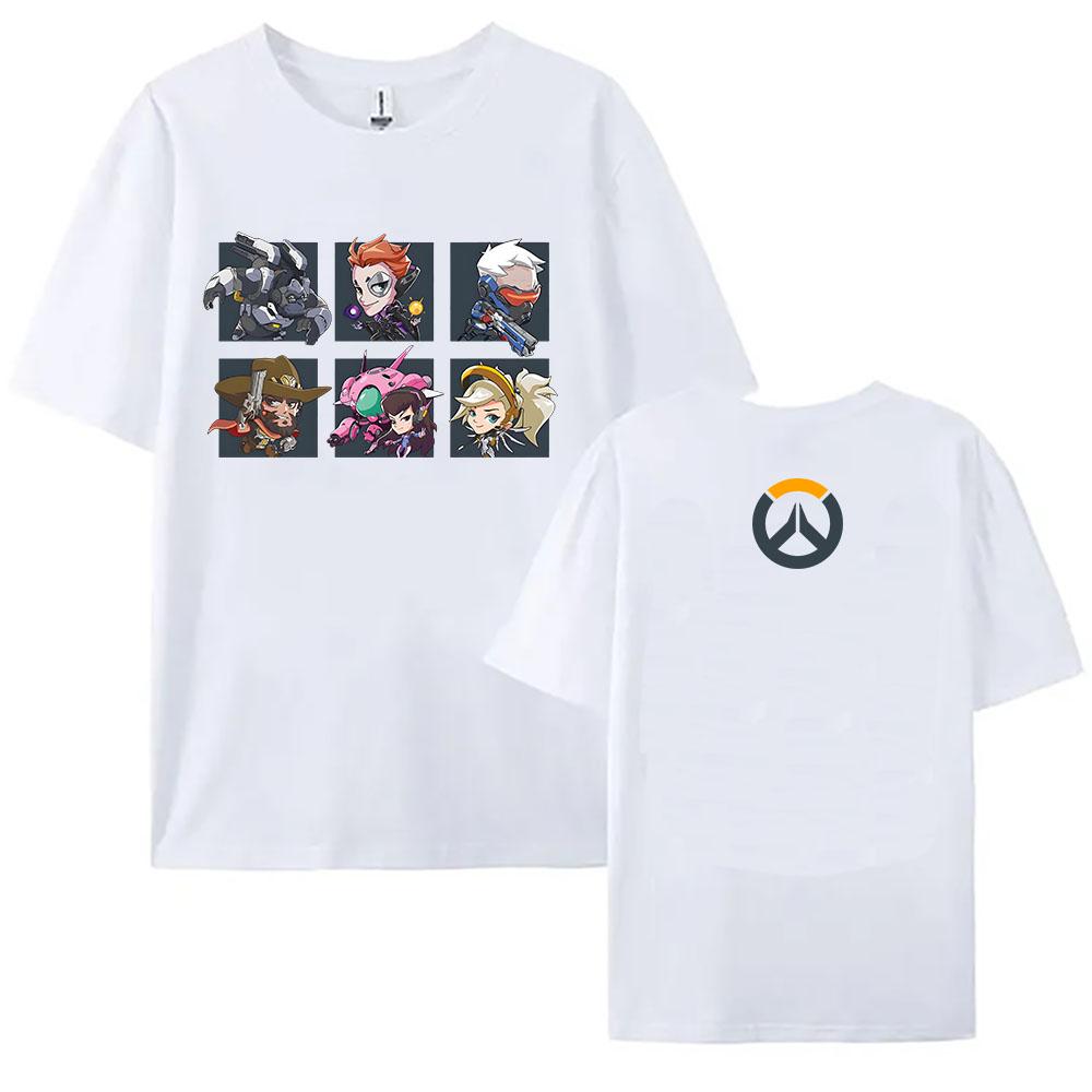 Overwatch 2 Милый, но смертоносный Принт Футболка Унисекс Уличная одежда Короткий рукав Хлопковые футболки Повседневная Игровая футболка с принтом