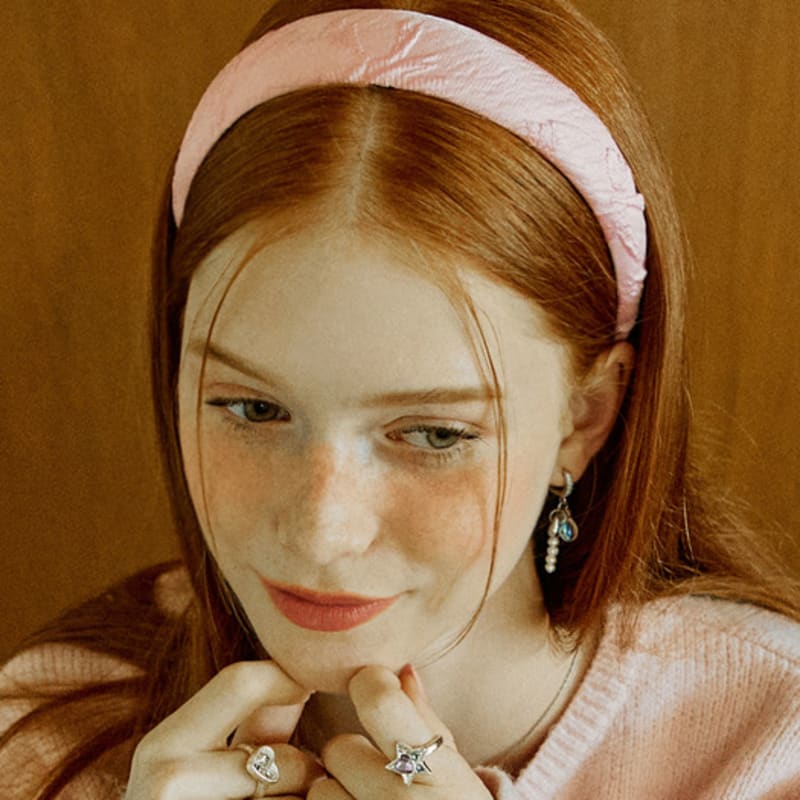 VVV Жаккардовая лента Объемная повязка для волос _ Розовая