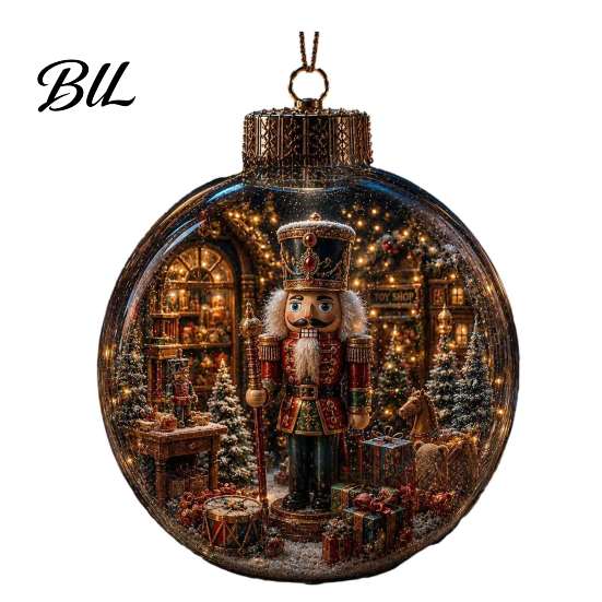 Christmas Tree Hanging Accessories Glowing Ornament with Lanyard, Unique Styles Miniature Glass Pendant LED Gift Ideas for Lovers Light, Decorative