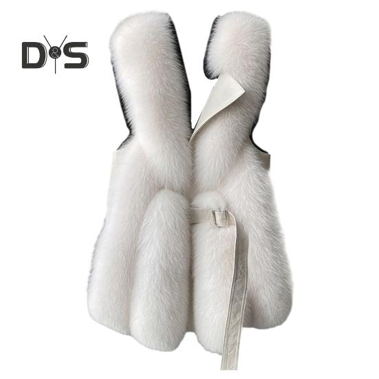 Женский зимний жилет, пальто, толстый, пушистый, искусственный мех, уютный, однотонный, без рукавов, застежка на пуговицы, пояс, декор, однотонный, ветрозащитный, искусственная кожа, пэчворк, теплый