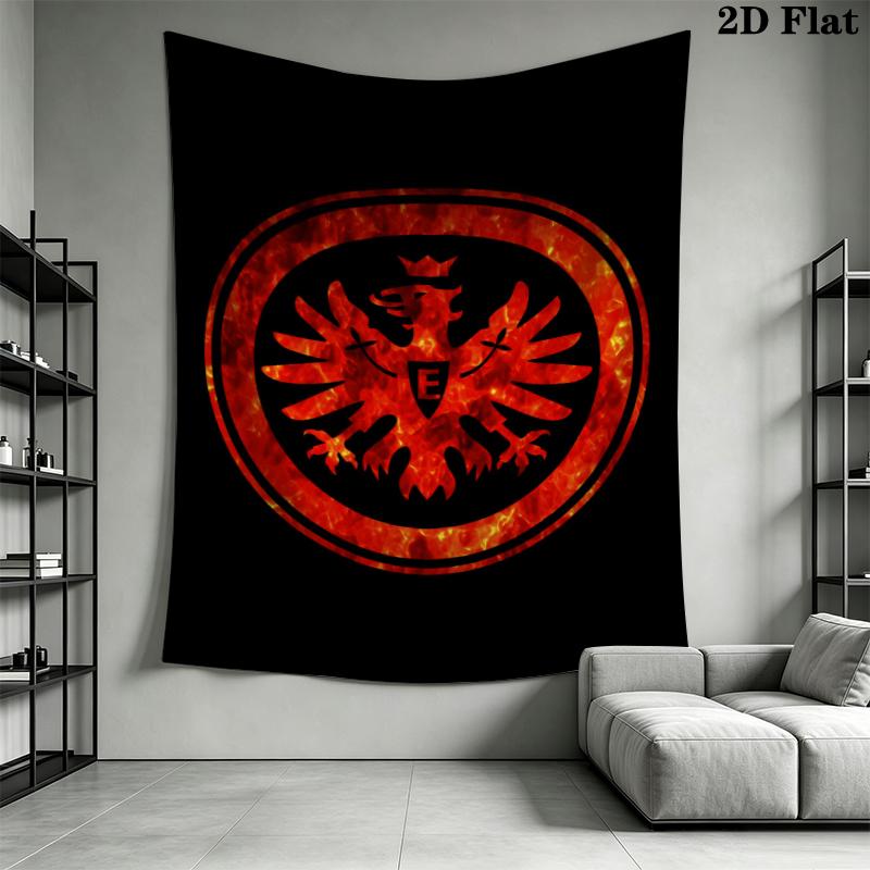 frankfurt football Wall Tapestry Aesthetic Wall Hanging Printed Fabric Blanket Decorative Tapestries for Bedroom Living Room Home Decor