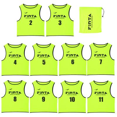 Игровые манишки FINTA для футбола и футзала, детский размер, упаковка 10 шт. FT6555 (4100) желтый