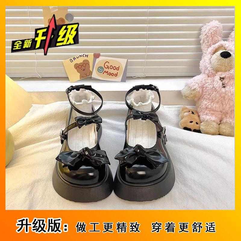 Студенческая jk универсальная форма обувь Лолита 2025 новая круглая голова подошва-маффин милые Мэри Джейн маленькие кожаные туфли женские