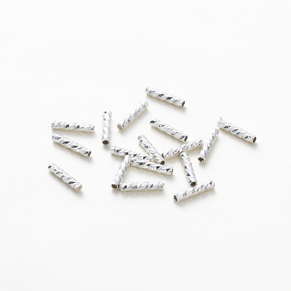 100pcs 7MM 10MM 14K 18K Gold Plated Brass Straight Tube for Bracelet Making StripeTubes Jewelry Supplies Diy Accessories