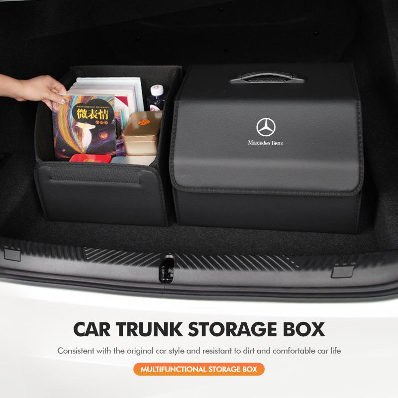 CRS1 Car Organizer Trunk Storage Bag Stowing Multiues Tidying Box For Mercedes Benz W202 W212 W126 W140 W168 W177 CLS GLE GLC GLS CLA