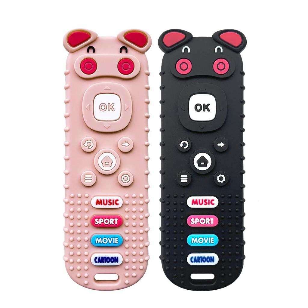 Силиконовые детские игрушки для прорезывания зубов, игрушки для прорезывания зубов для детей 0-18 месяцев, игрушки для прорезывания зубов в форме дистанционного управления, без BPA