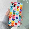 Чехол для телефона для IPhone 16 15 Pro Max 11 12 13 Mini 7 8 14 Plus X XR XS MAX Fundas Прозрачный Милый Мультяшный Сердце Любви Мягкая Крышка