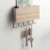5-Hook Design Wall-mounted Home Entryway Key Hanging Shelf Sundries Storage Rack