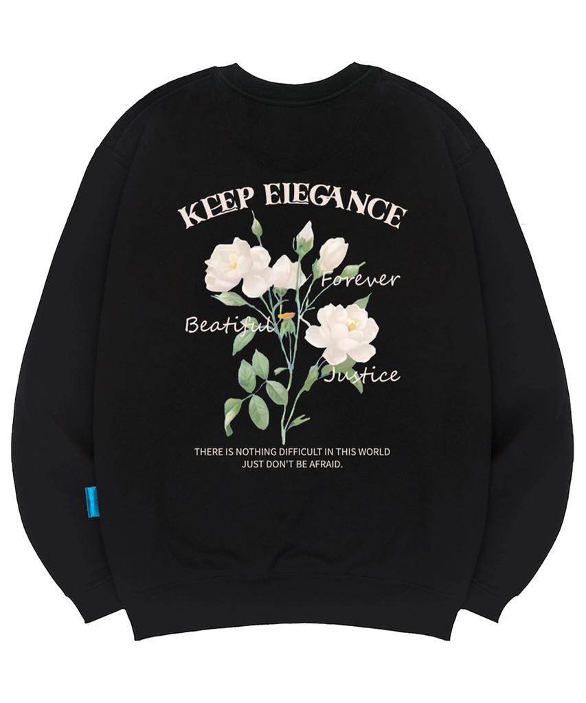 Ellamo Толстовка с флисовой подкладкой M Keep Elegance Унисекс Большие размеры S~4XL (Тип Б)