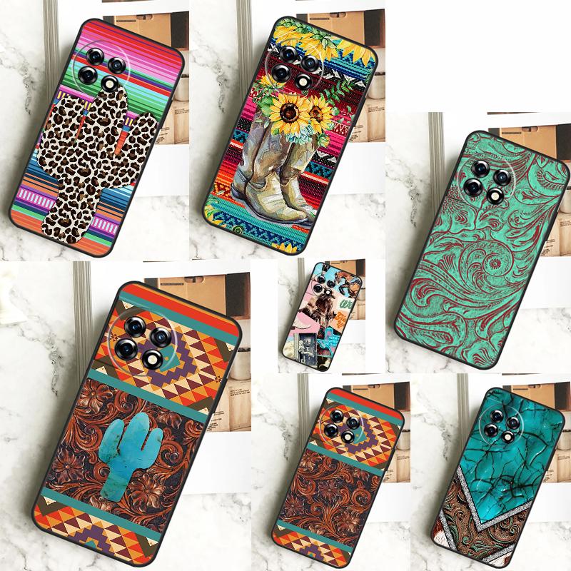 Western Cowgirl Cowboy Boho Case For OnePlus 11 12 12R 9 10 Pro 10R 9R 8T 10T Nord CE 2 3 Lite 2T N10 N20 N30 CE4 Cover