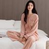 Pajamas Ladies Autumn And Winter Island Fleece Warm Long Sleeve Winter Thin Fleece Coral Fleece Loungewear Set