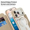 Чехол для iPhone 17 Pro Max, совместимый с MagSafe, с держателем для карт с RFID-блокировкой, кожаная крышка для телефона