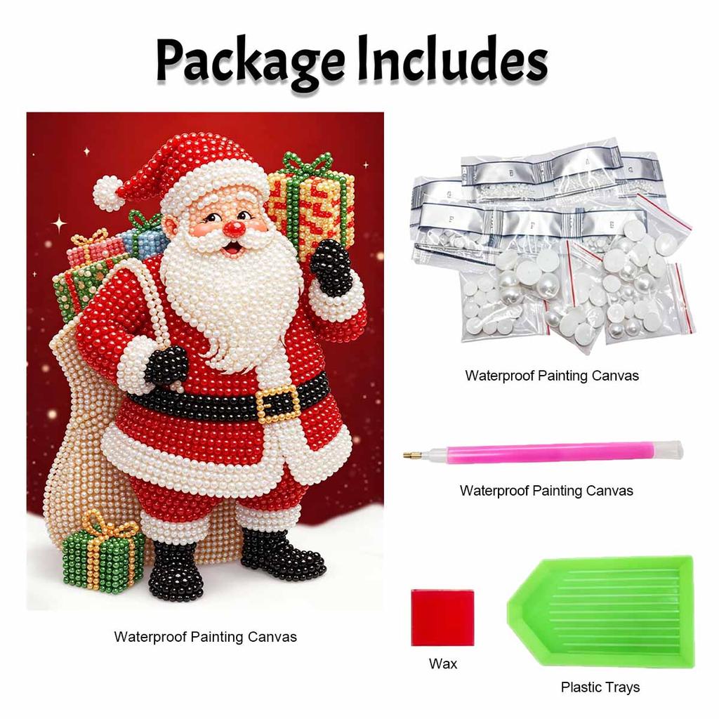 Christmas Santa Claus gift pearl painting art painting kit handmade diy home decoration painting