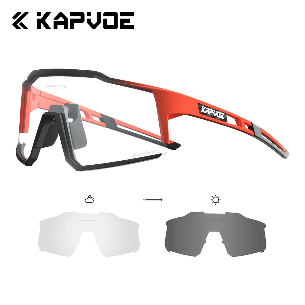 Фотохромные Очки Kapvoe для Хайкинга Велосипедные Очки UV400 MTB Прозрачные Солнцезащитные Очки для Горного Велосипеда Мужские Женские Спортивные Очки