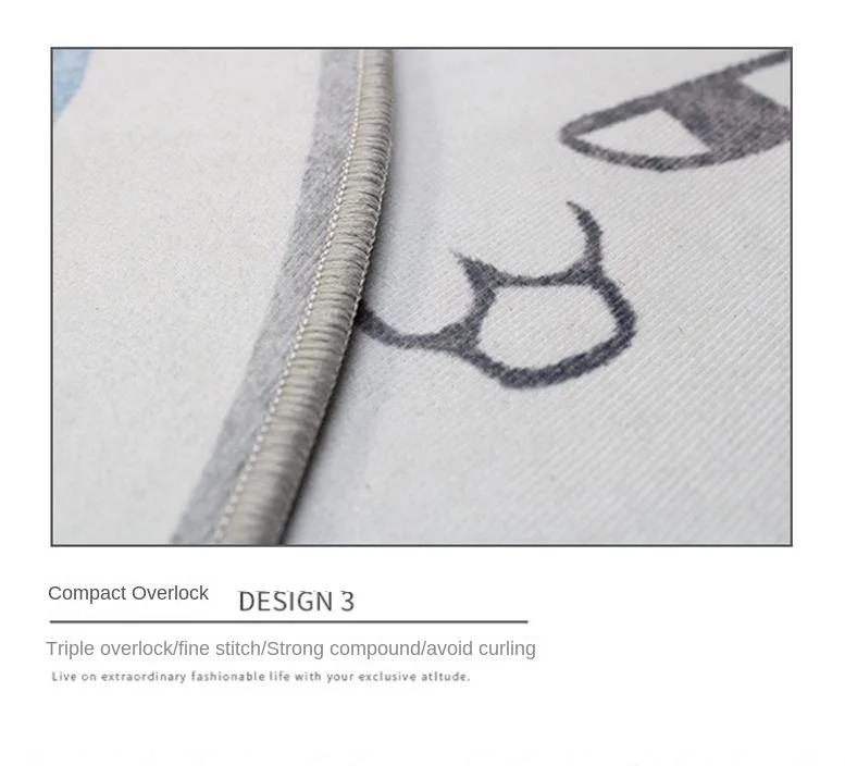 Мультяшные ковры для гостиной, милый декор для спальни, круглые коврики, нескользящий напольный коврик для стула, прикроватный ковер для детской комнаты, ковер для кабинета