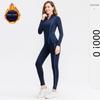 Women's Year-Round Cross-Border Fitness Suit: Velvet Two-Piece Yoga, Running & Training Outfit for Autumn & Winter