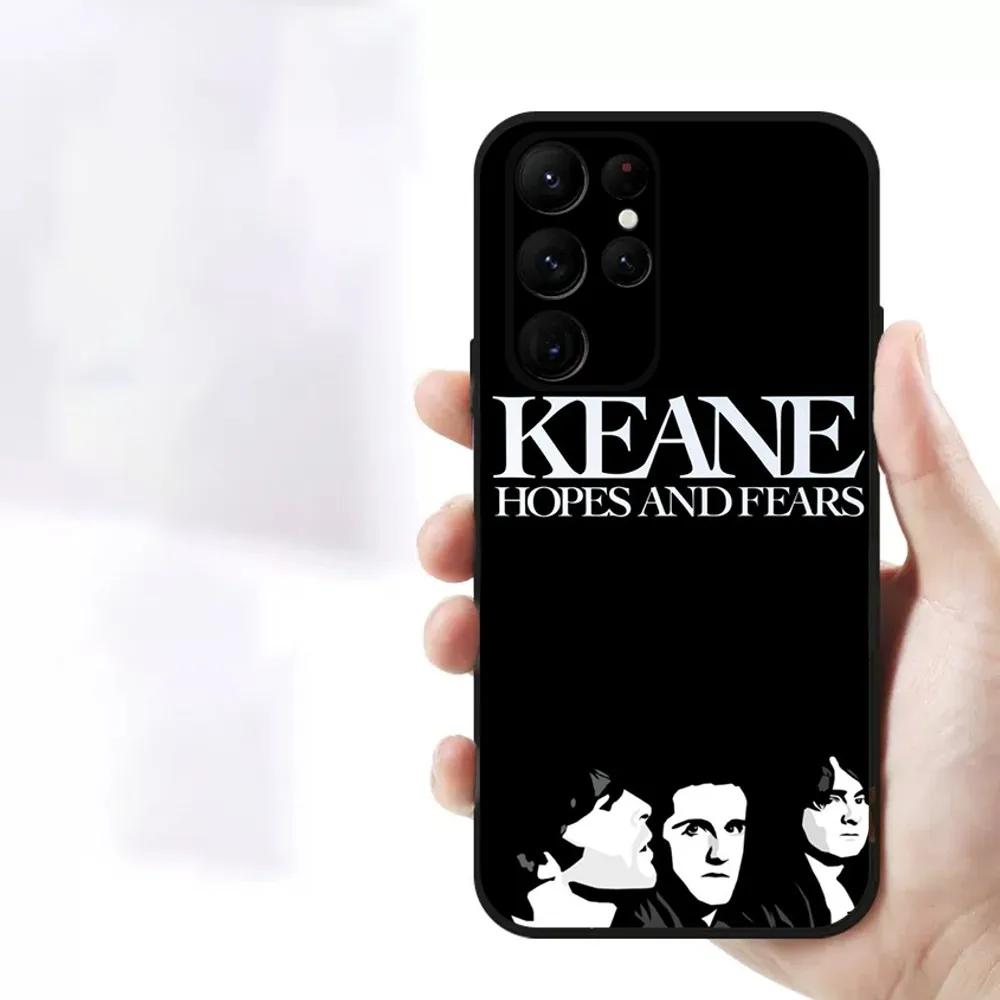 Music K-KEANE Phone Case For Samsung S23,23,22,30,21,10,9,Note20 Ultra,Lite,Ultra,5G,Plus,FE,Black Soft Case