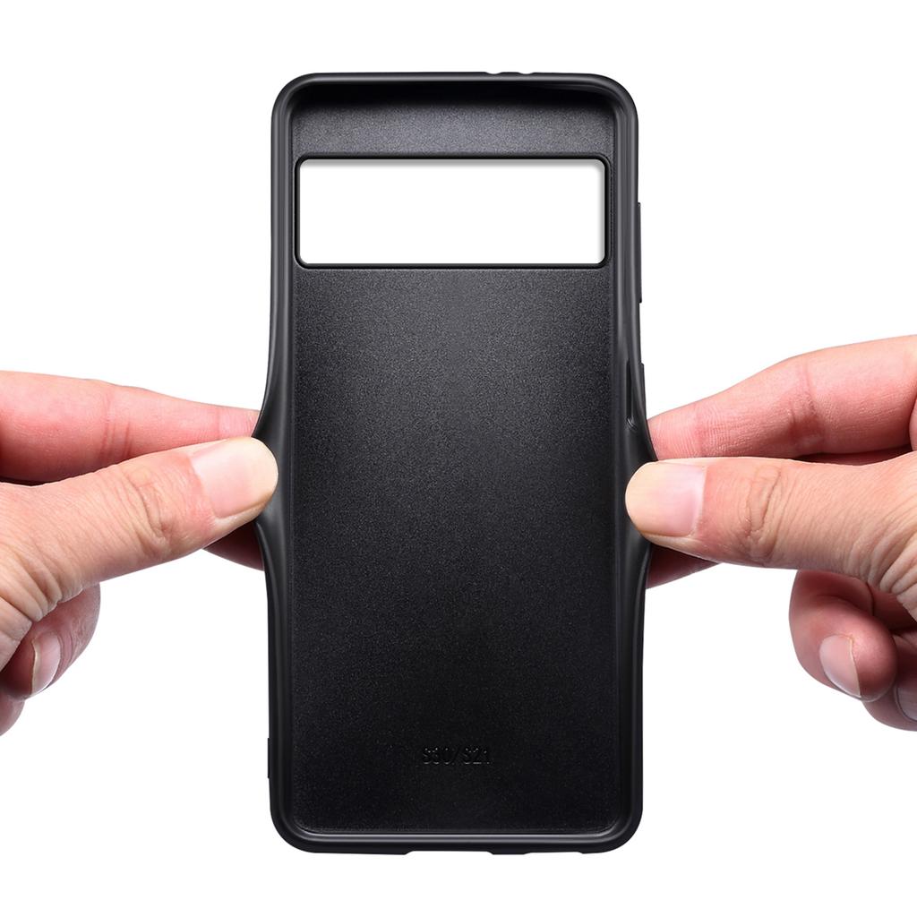 For Google Pixel 8a Case Calf Texture PU Leather Coated PC+TPU Phone Cover