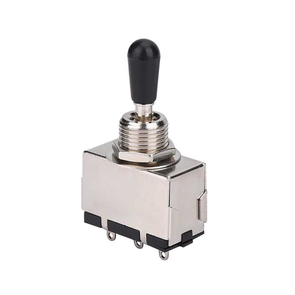 1 шт. закрытый 3-позиционный тумблер с черным наконечником, сменная часть для электрогитары в стиле LP